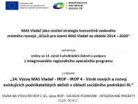 Modifikace 14. výzvy MAS Vladař - IROP 4 - navýšení alokace